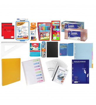 Kit de fournitures scolaires pour un·e élève de CM1/CM2